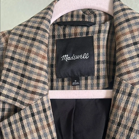 Madewell Plaid Blazer - Brown and Black - Picture 3 of 5